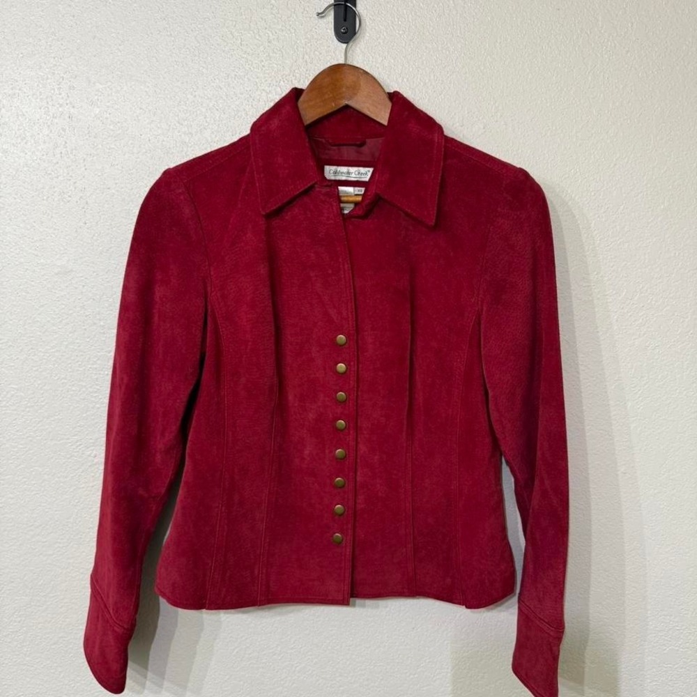 Burgundy suede jacket